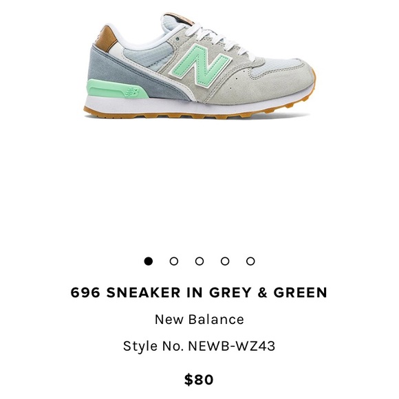 new balance 696 grey mint